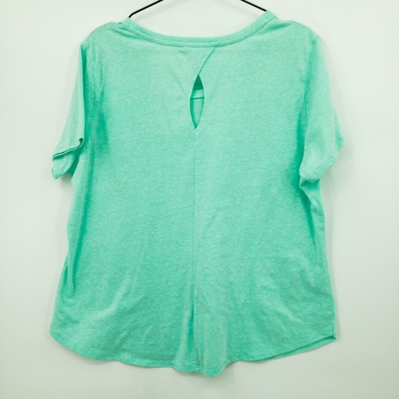 St Johns Bay Teal Graphic Print Short Sleeve Active Top Size PXL - Picture 3 of 11